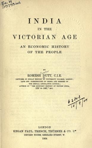Tapa de India in the Victorian age