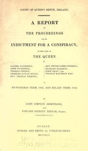 Tapa de A report of the proceedings on an indictment for a conspiracy