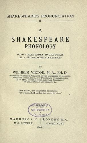 Tapa de Shakespeare's pronunciation