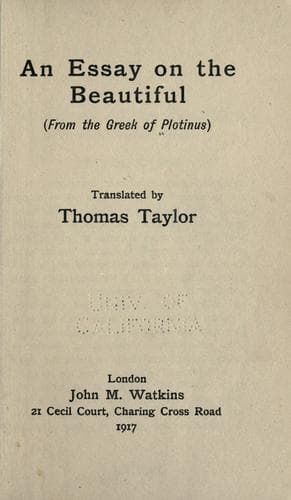 Tapa de An essay on the beautiful
