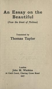 Tapa de An essay on the beautiful