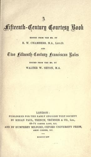 Tapa de A fifteenth-century courtesy book
