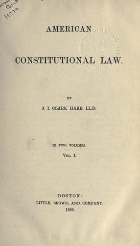Tapa de American constitutional law.