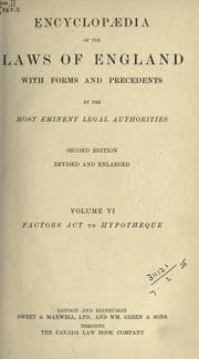 Tapa de Encyclopaedia of the laws of England