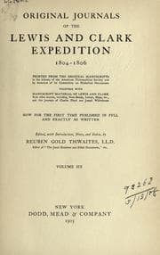 Tapa de Original journals of the Lewis and Clark Expedition, 1804-1806