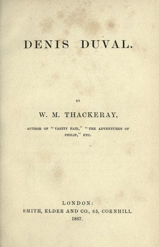 Tapa de Denis Duval