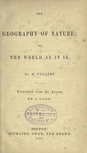 Tapa de The geography of nature