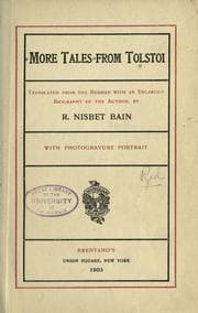 Tapa de More tales from Tolstoi