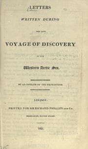 Tapa de Letters written during the late voyage of discovery in the Western Arctic Sea