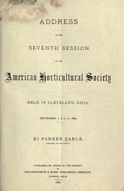 Tapa de Address at the seventh session of the American Horticultural Society