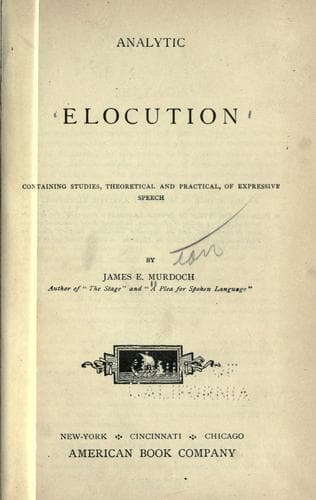 Tapa de Analytic elocution