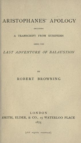 Tapa de Aristophanes' apology