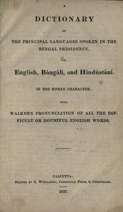 Tapa de A dictionary of the principal languages spoken in the Bengal presidency