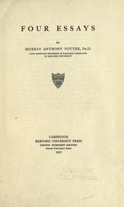 Tapa de Four essays