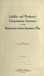 Tapa de Liability and workmen's compensation insurance on the reciprocal or inter-insurance plan