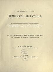 Tapa de On the ancient coins and measures of Ceylon