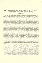 Tapa de The relation of the medicine-man to the origin of the professional occupations