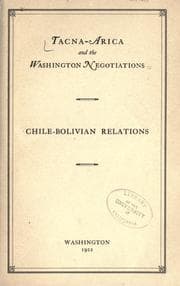 Tapa de Tacna-Arica and the Washington negotiations