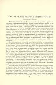 Tapa de The use of loan credit in modern business