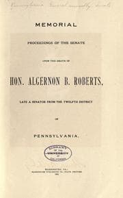 Tapa de Memorial proceedings of the Senate upon the death of Hon. George A. Vare