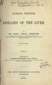 Tapa de A clinical treatise on diseases of the liver