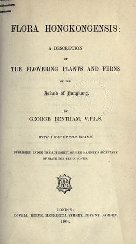Tapa de Flora hongkongensis