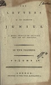 Tapa de The letters of the celebrated Junius