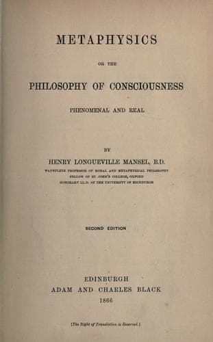 Tapa de Metaphysics