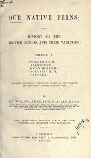 Tapa de Our native ferns; or, A history of the British species and their varieties