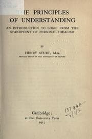 Tapa de The principles of understanding