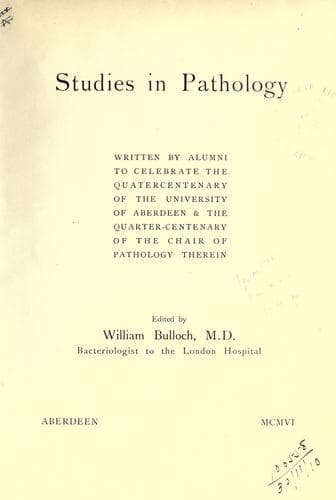 Tapa de Studies in pathology