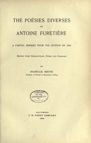 Tapa de The Poésies diverses of Antoine Furetieère