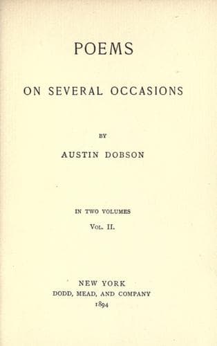 Tapa de Poems on several occasions