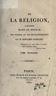 Tapa de De la religion