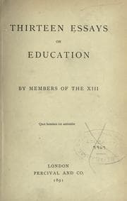 Tapa de Thirteen essays on education
