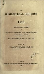 Tapa de The Geological record ...