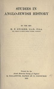 Tapa de Studies in Anglo-Jewish history