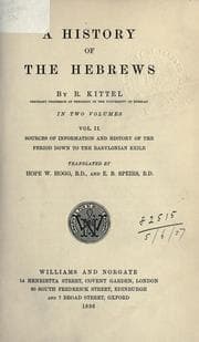 Tapa de A history of the Hebrews
