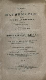 Tapa de A course of mathematics for the use of academies, as well as private tuition