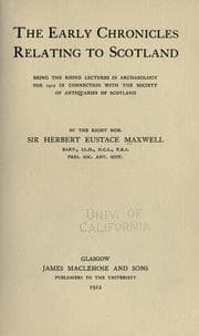 Tapa de The early chronicles relating to Scotland