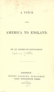 Tapa de A voice from America to England