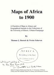 Tapa de Maps of Africa to 1900