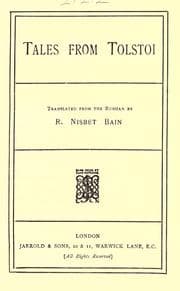 Tapa de Tales from Tolstoi translated from the Russian