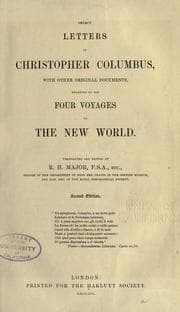 Tapa de Select letters of Christopher Columbus