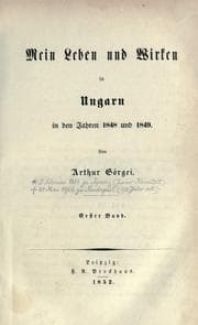 Tapa de Mein Leben und Wirken in Ungarn in den Jahren 1848 und 184