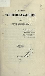 Tapa de La famille Tarieu de Lanaudière