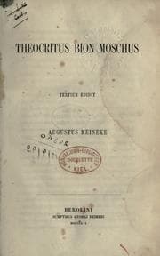 Tapa de Theocritus, Bion, Moschus
