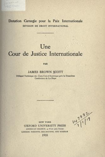 Tapa de cour de justice internationale.