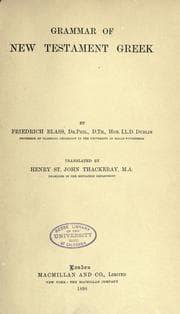 Tapa de Grammar of New Testament Greek