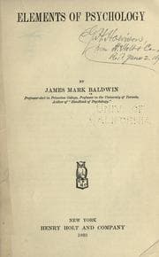 Tapa de Elements of psychology